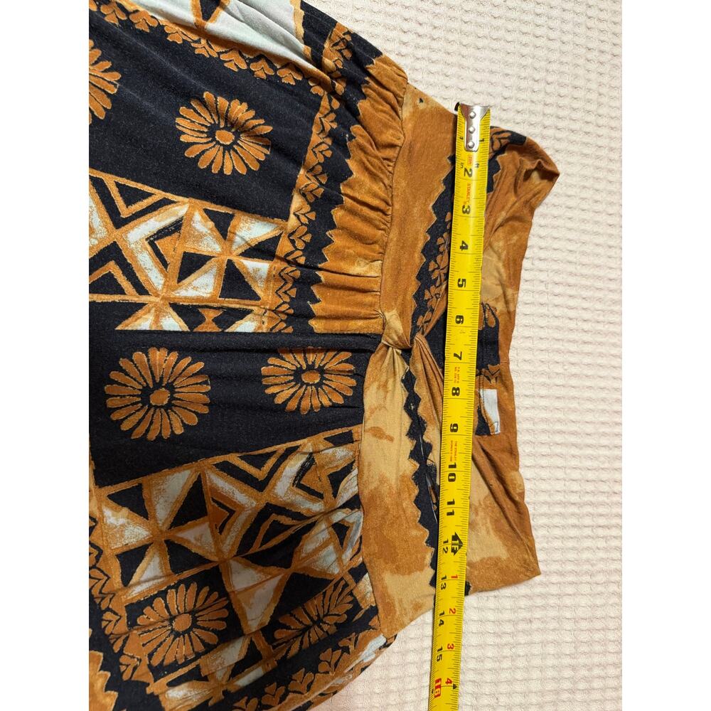Free People Movement Boho Brown & Blue Printed Wide Leg Flowing Yoga Pants Med - Picture 7 of 13